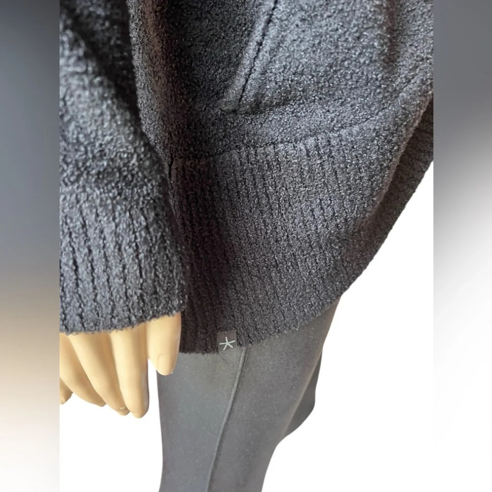 Barefoot Dreams Womens Cardigan CozyChic Lite Circle Black Size XS/S - Picture 9 of 14